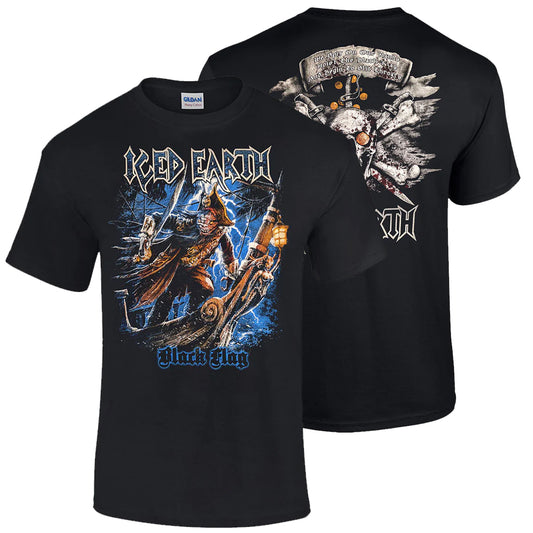 ICED EARTH Black Flag T-Shirt
