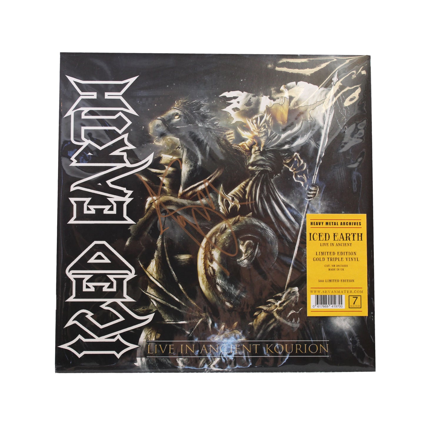 ICED EARTH Live in Ancient Kourion Ltd. Edition Triple Vinyl LP - Gold (Signed)