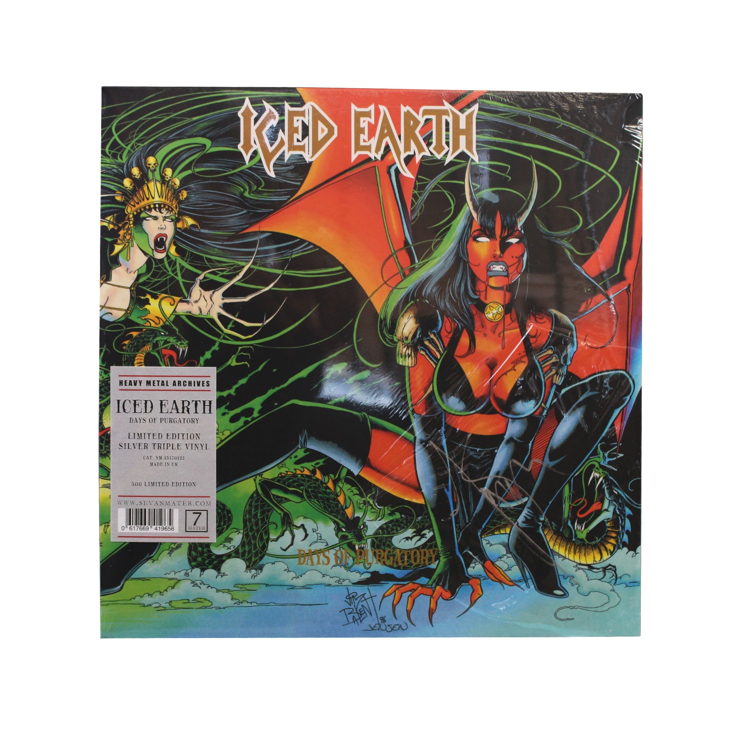 ICED EARTH Days of Purgatory Ltd. Edition Triple Vinyl LP - Silver (Signed)