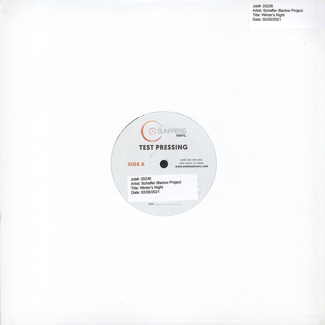 ICED EARTH Schaffer Barlow Project Vinyl LP Test Pressing - Black