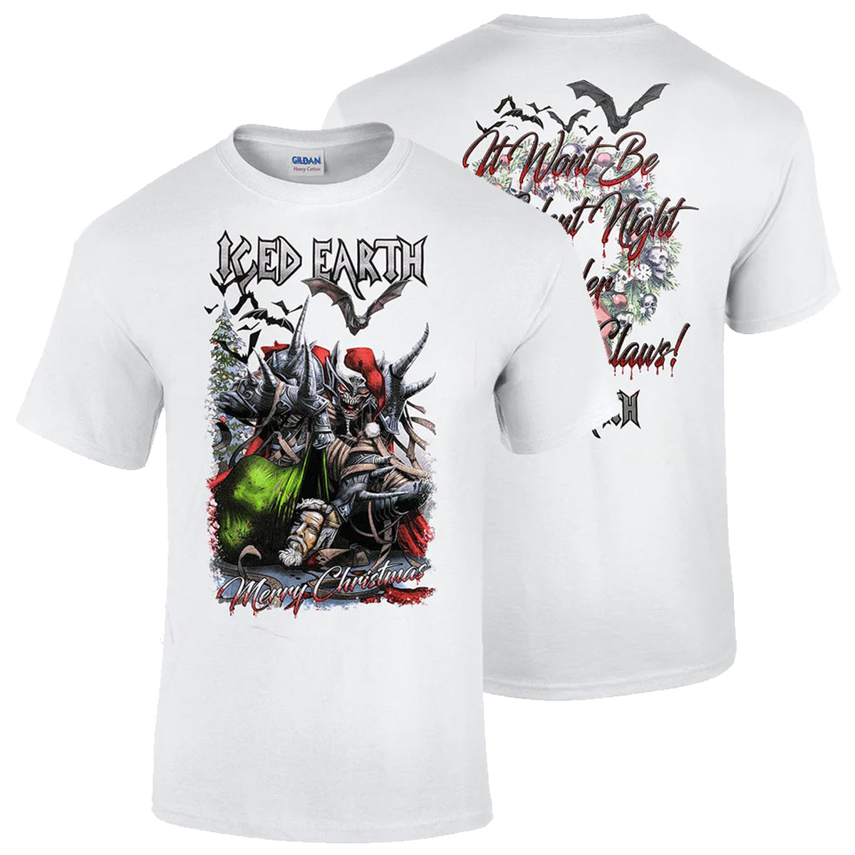 ICED EARTH Santa Claws T-Shirt - White