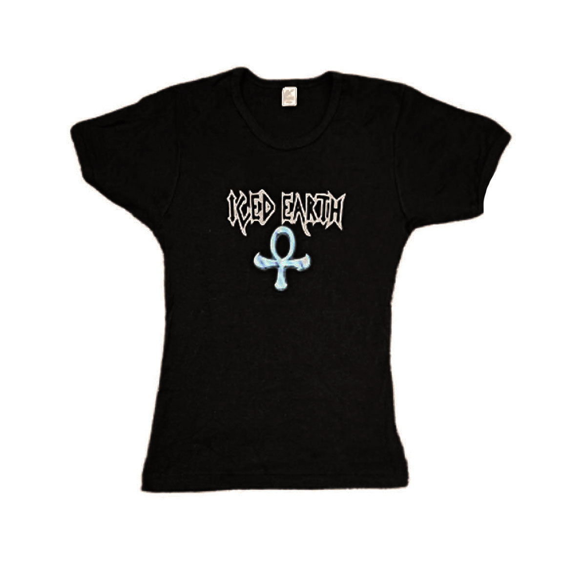 ICED EARTH Ankh Logo Ladies T-Shirt