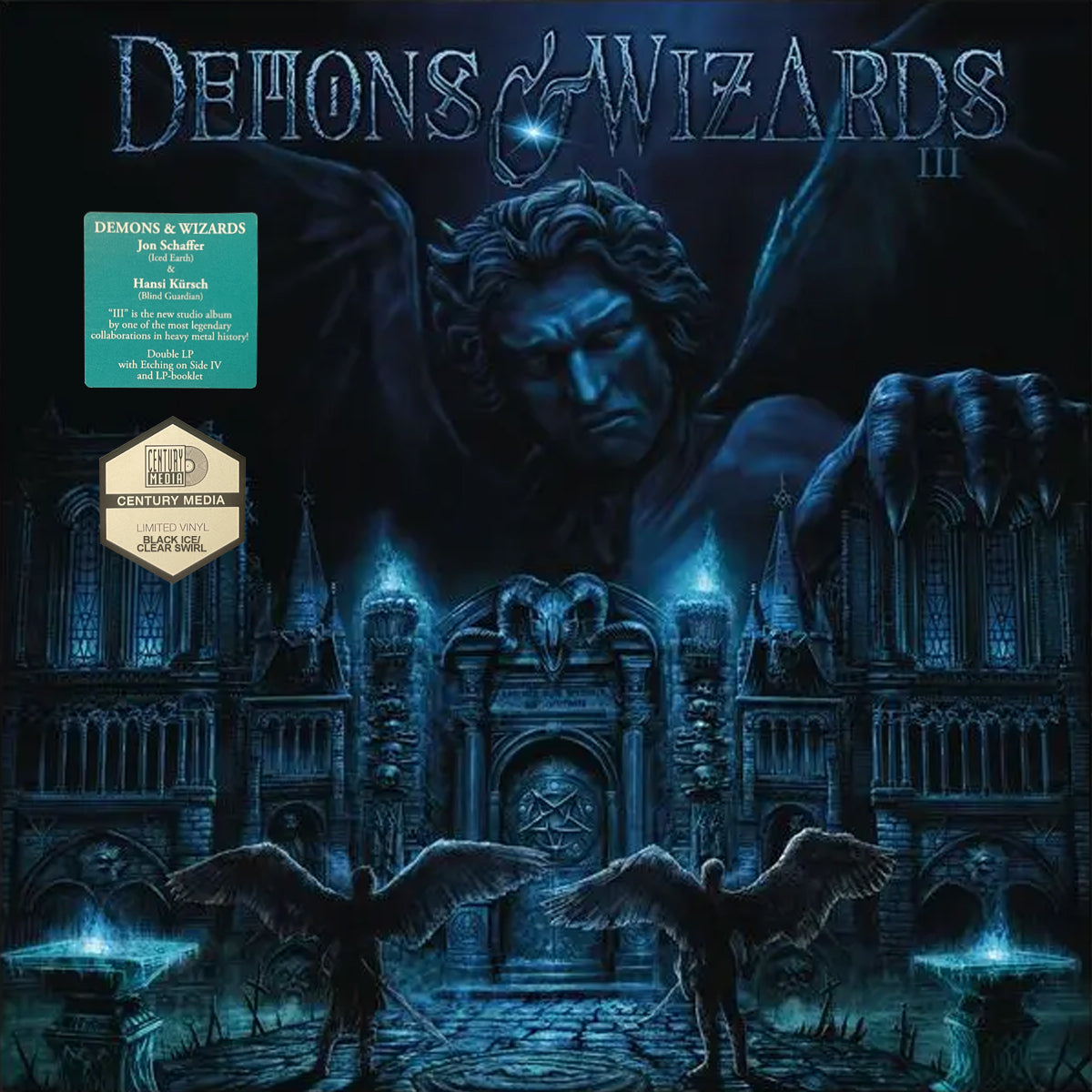 DEMONS & WIZARDS Demons & Wizards III Black Ice & Clear Swirl Vinyl LP