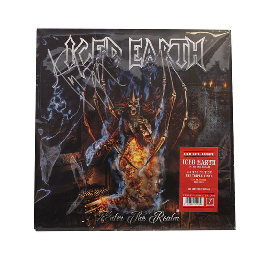 ICED EARTH Enter the Realm Ltd. Edition Triple Vinyl LP - Red (Signed)