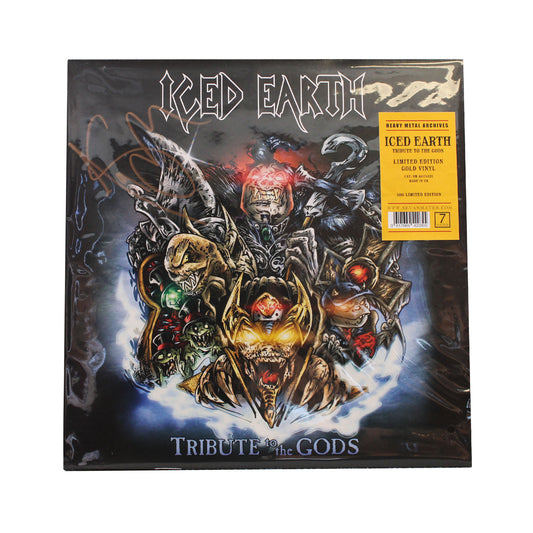 ICED EARTH Tribute to the Gods Ltd. Edition Vinyl LP - Gold (Signed)