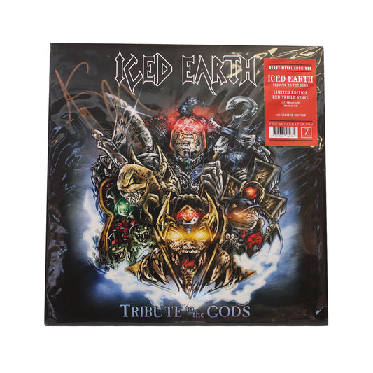 ICED EARTH Tribute to the Gods Ltd. Edition Triple Vinyl LP - Red (Signed)