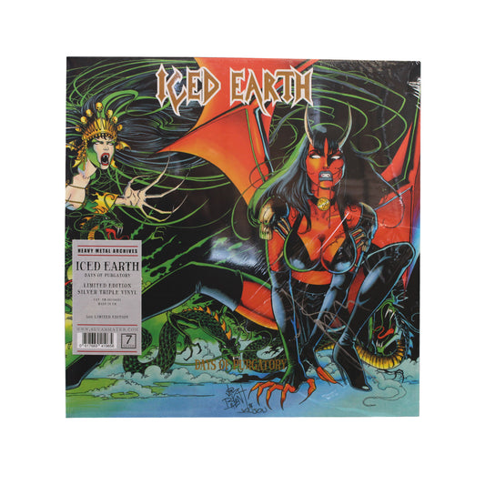 ICED EARTH Days of Purgatory Ltd. Edition Triple Vinyl LP - Silver (Signed)